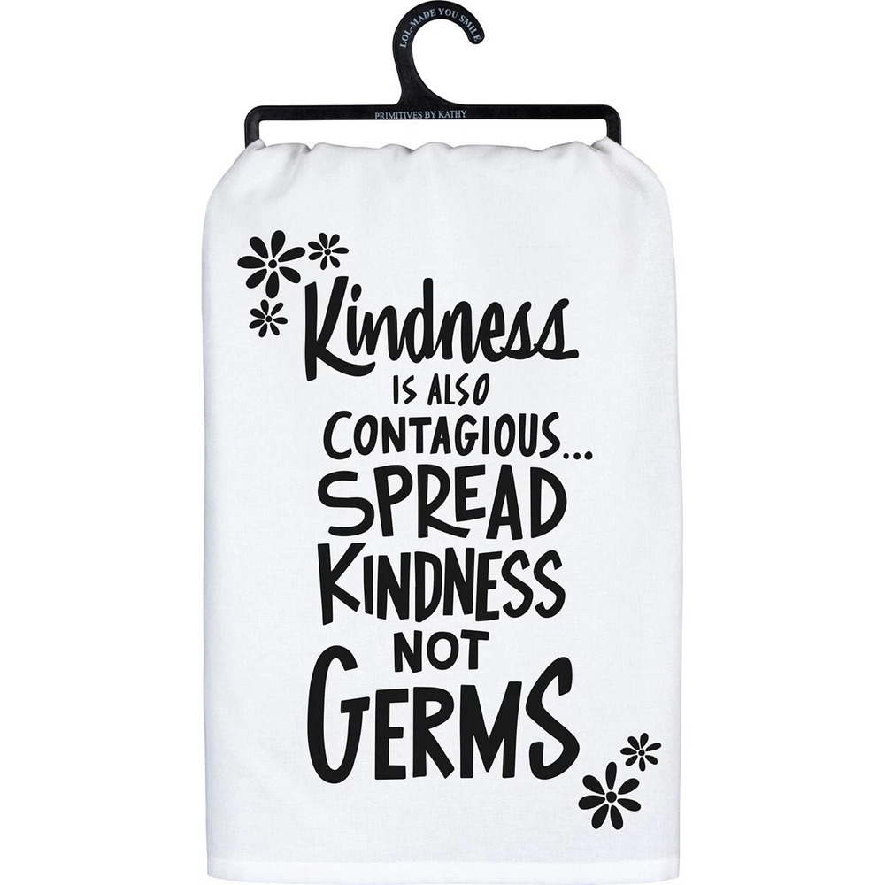 Primitives by Kathy Spread Kindness Not Germs Dish Towel 19874